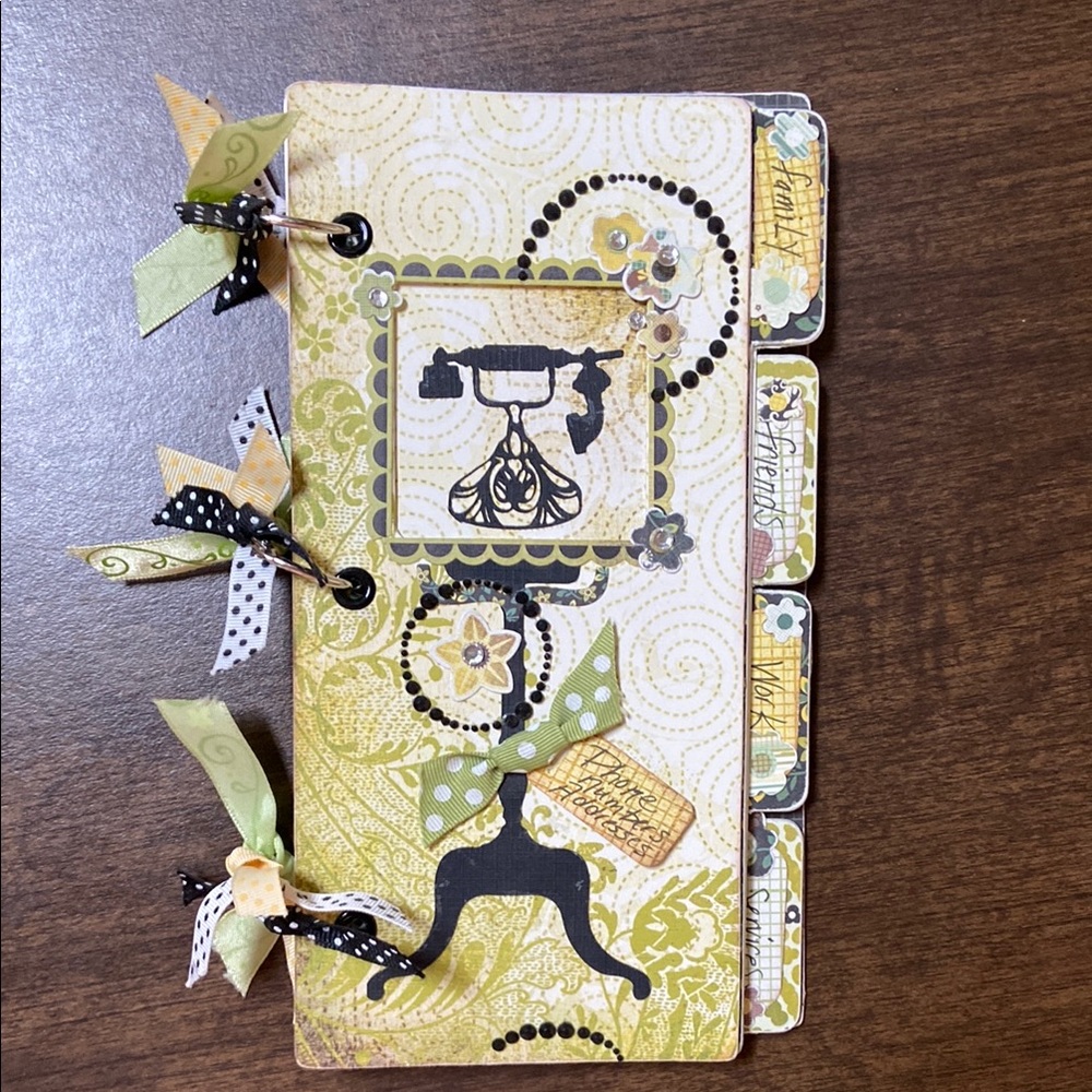 Handcrafted Decorative Vintage-Style Address Book